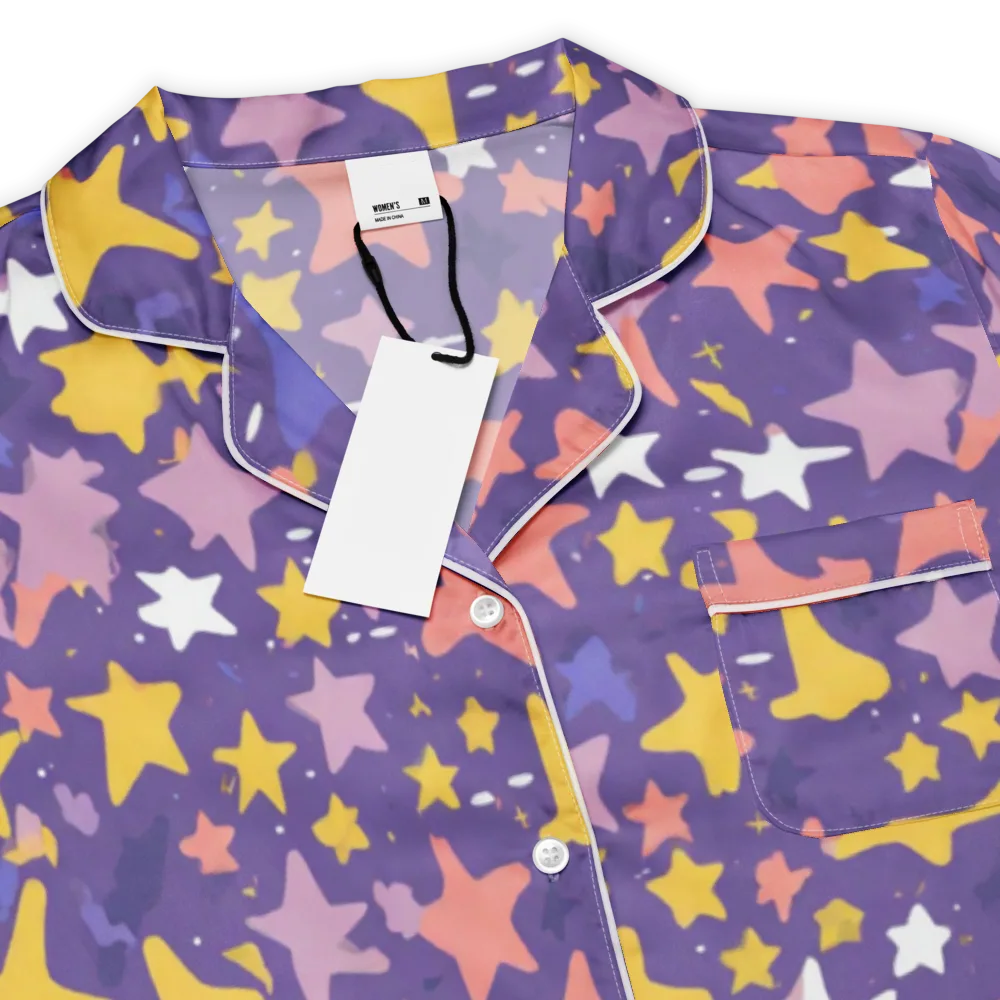 Starry Confetti on Women's Short Sleeve Pajama Top — Product details