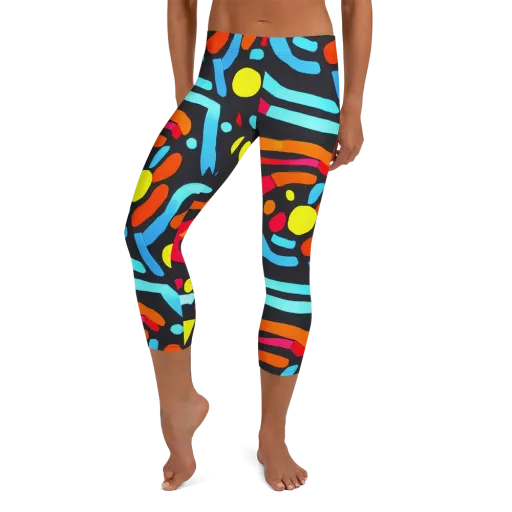 Midnight Stream on a Capri Leggings