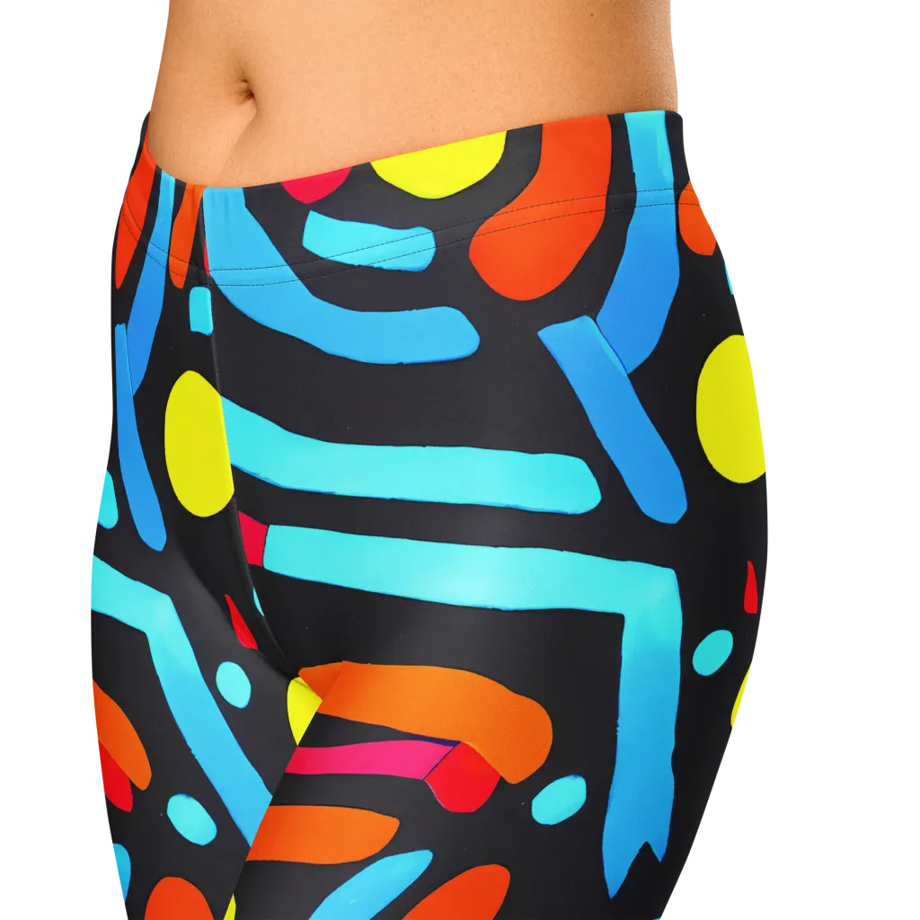 Midnight Stream on Capri Leggings — Zoomed-in