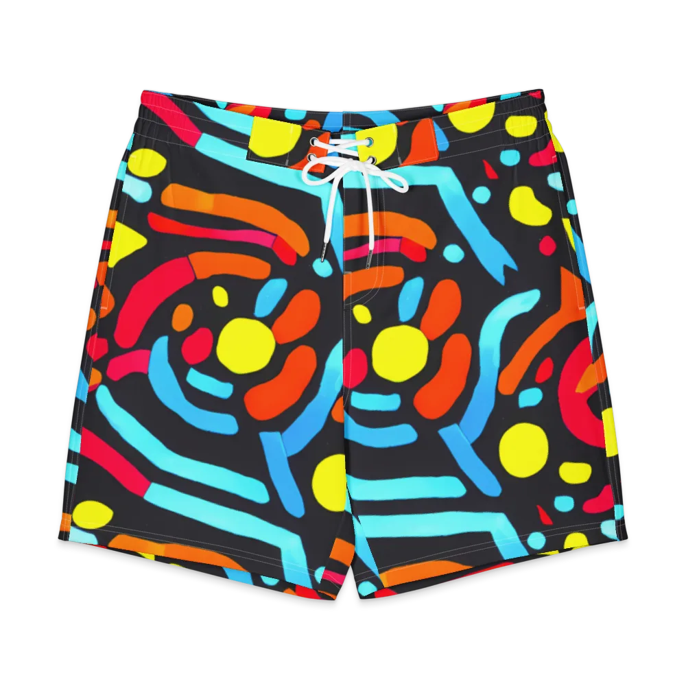 Midnight Stream on Men's Board Shorts — Front