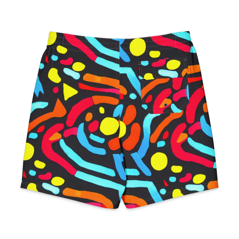 Midnight Stream on Men's Board Shorts — Back