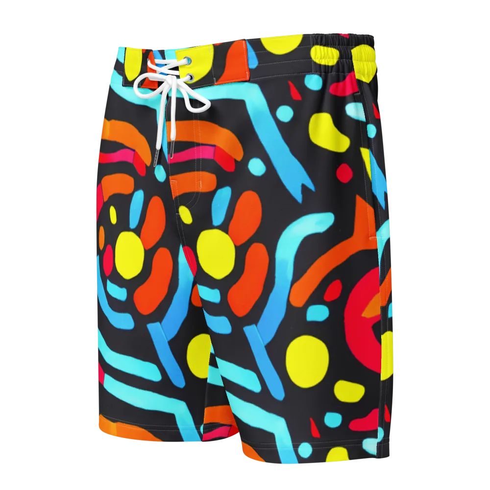 Midnight Stream on Men's Board Shorts — Front