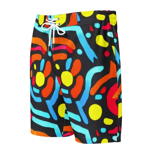 Midnight Stream on a Men's Board Shorts