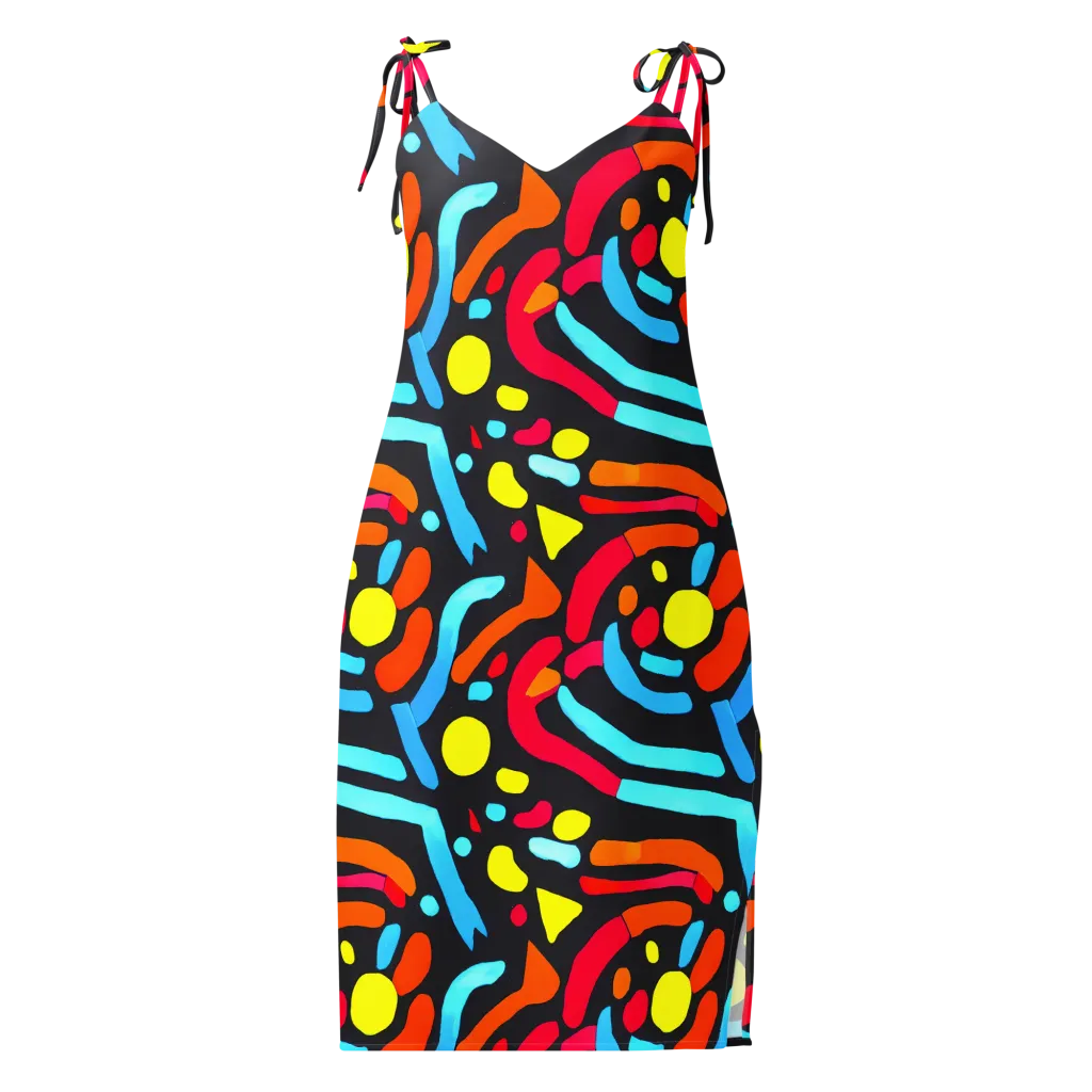 Midnight Stream on Slip Dress — Front