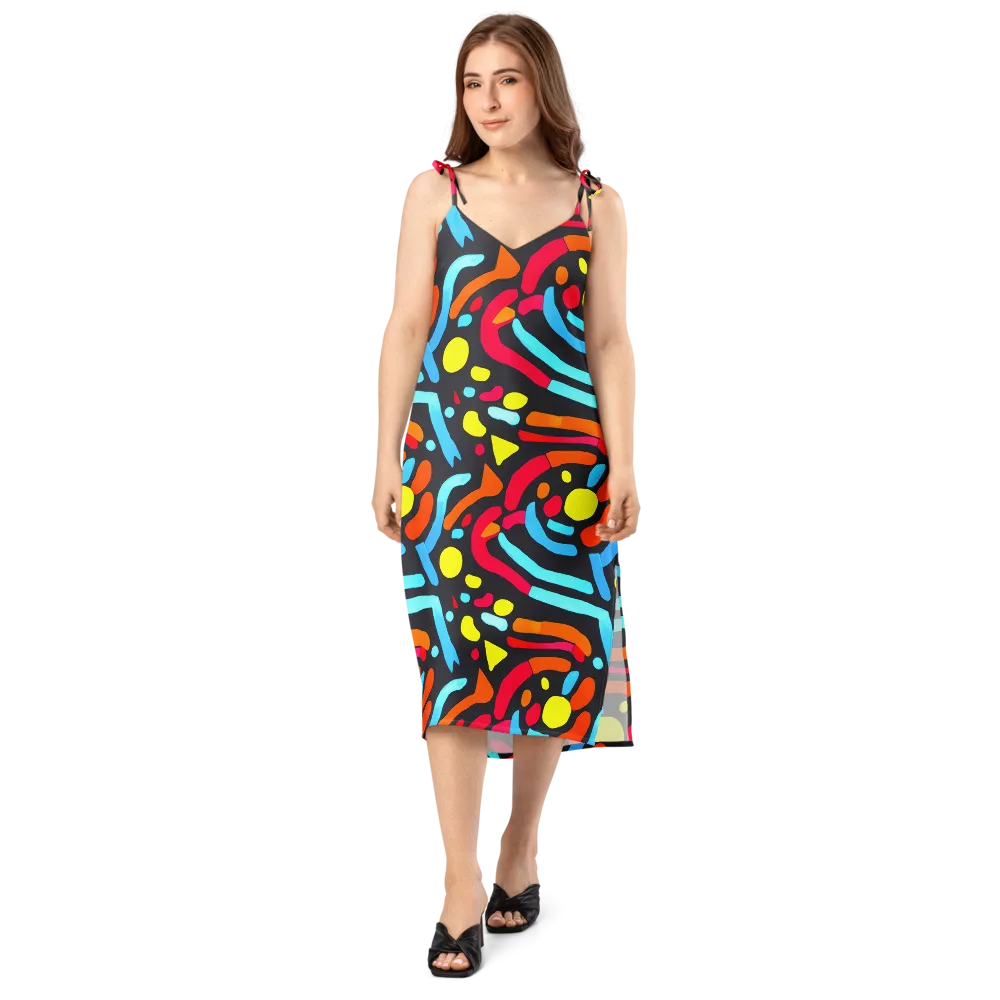 Midnight Stream on Slip Dress — Front