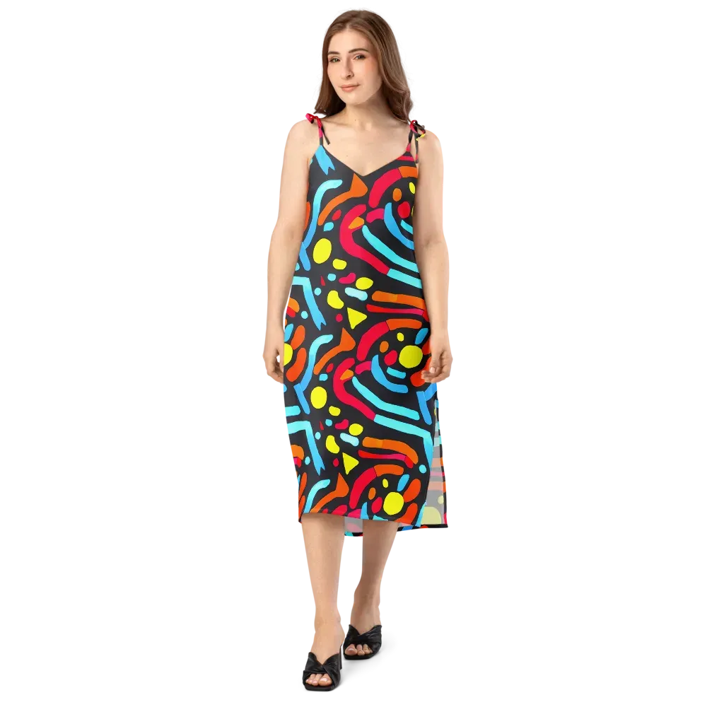 Midnight Stream on Slip Dress — Front