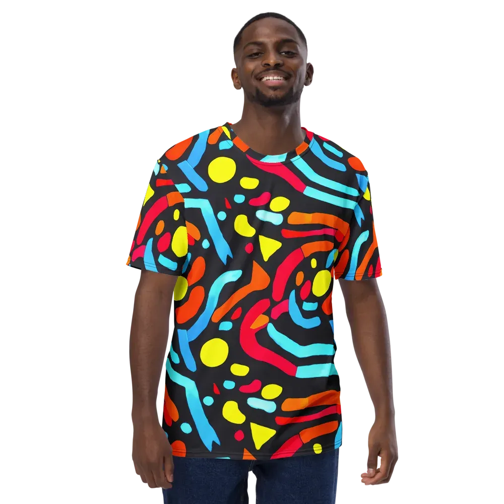 Midnight Stream on Men's Crew Neck T-Shirt — Front