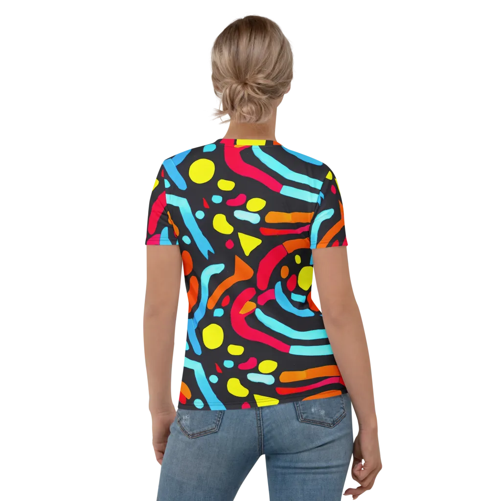 Midnight Stream on Women's Crew Neck T-Shirt — Back