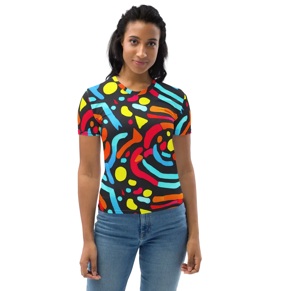 Midnight Stream on Women's Crew Neck T-Shirt — Front