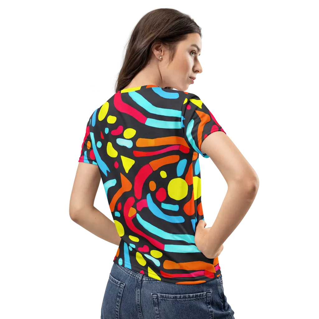 Midnight Stream on Women's Crew Neck T-Shirt — Back