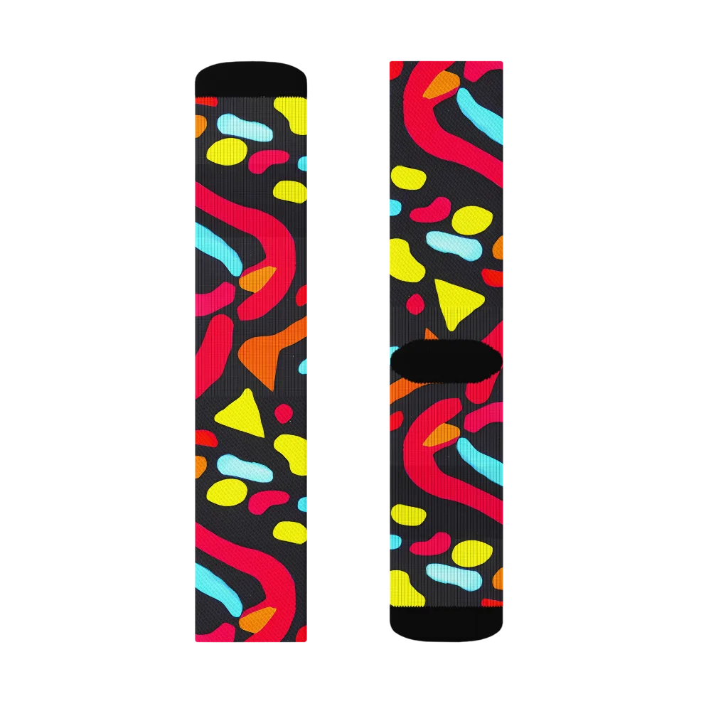 Midnight Stream on Socks — Right Sock