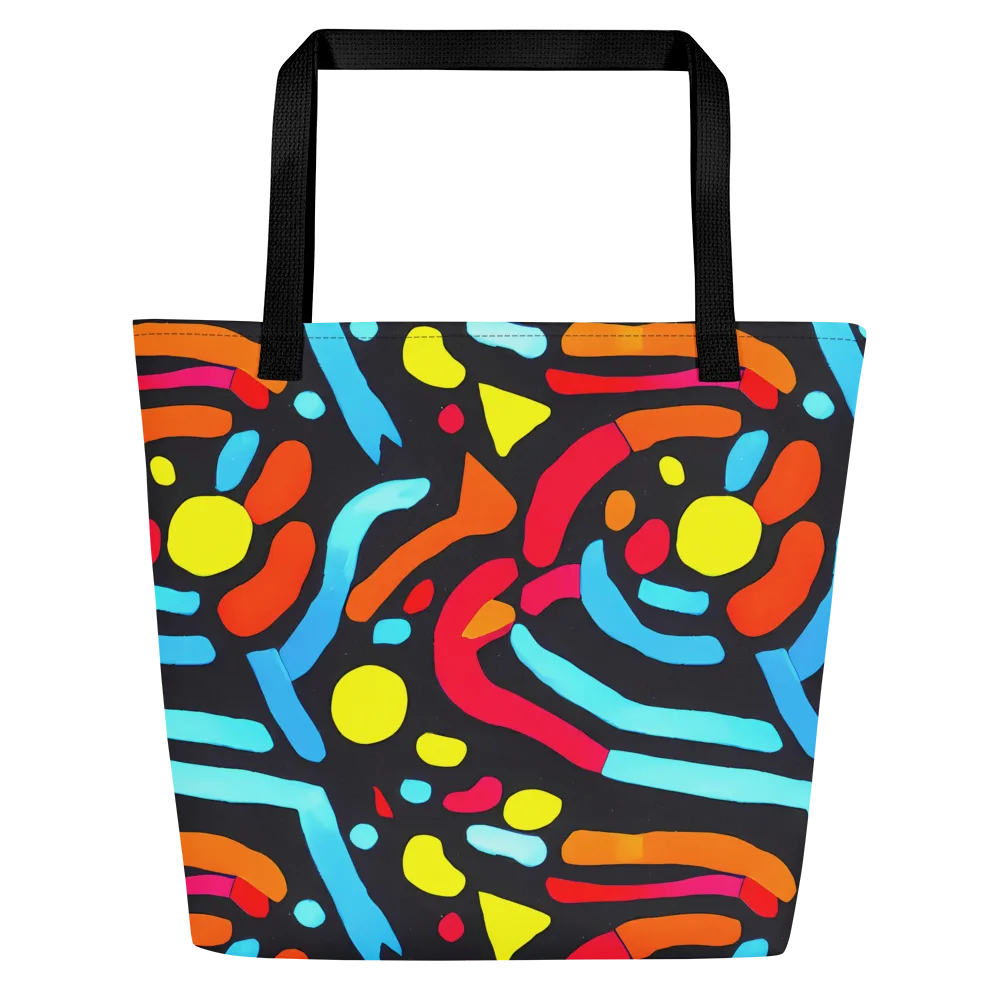 Midnight Stream on Large Tote Bag W/ Pocket — Front