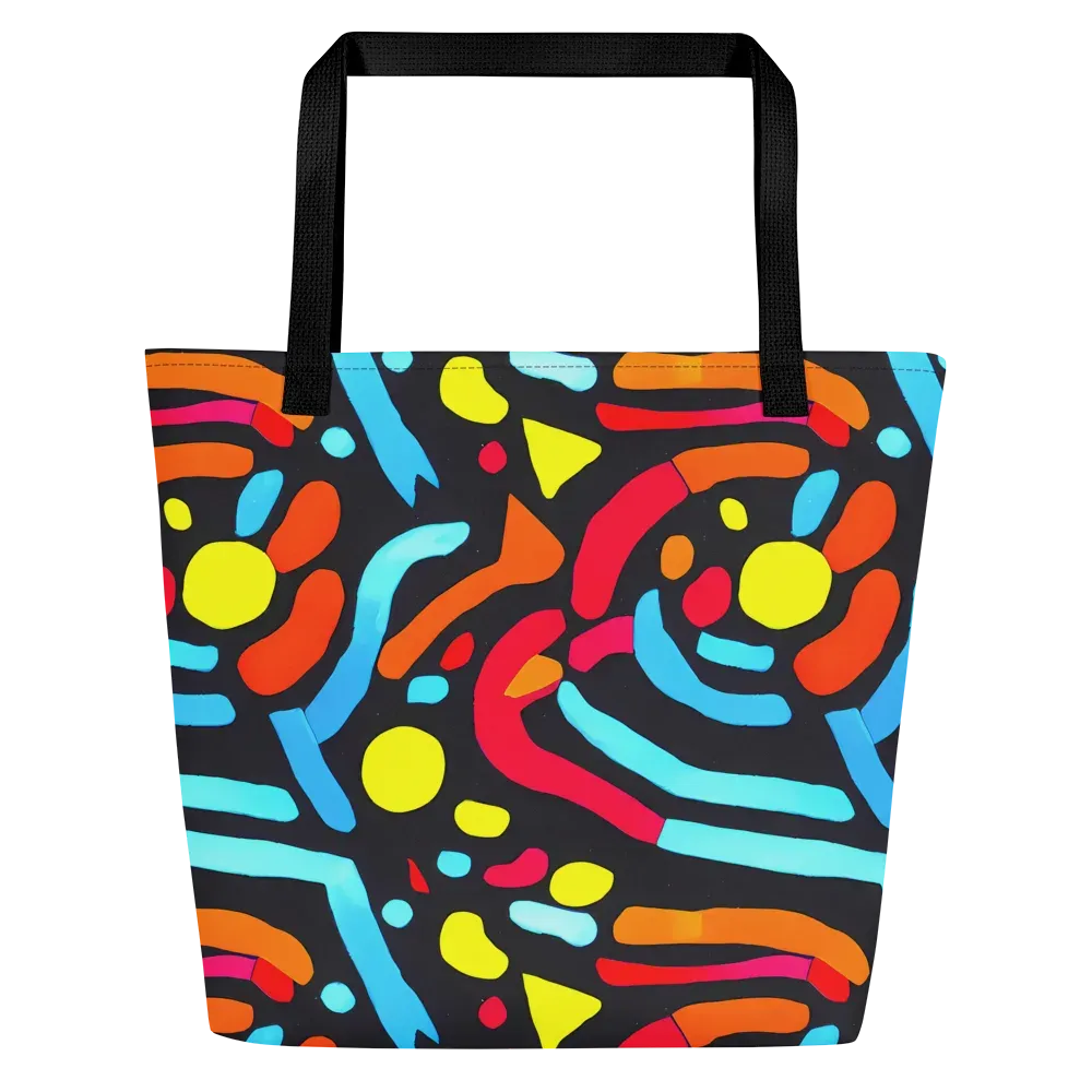 Midnight Stream on Large Tote Bag W/ Pocket — Front