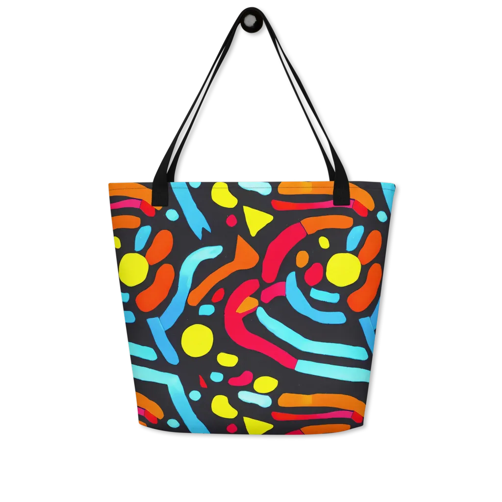 Midnight Stream on Large Tote Bag W/ Pocket — Front
