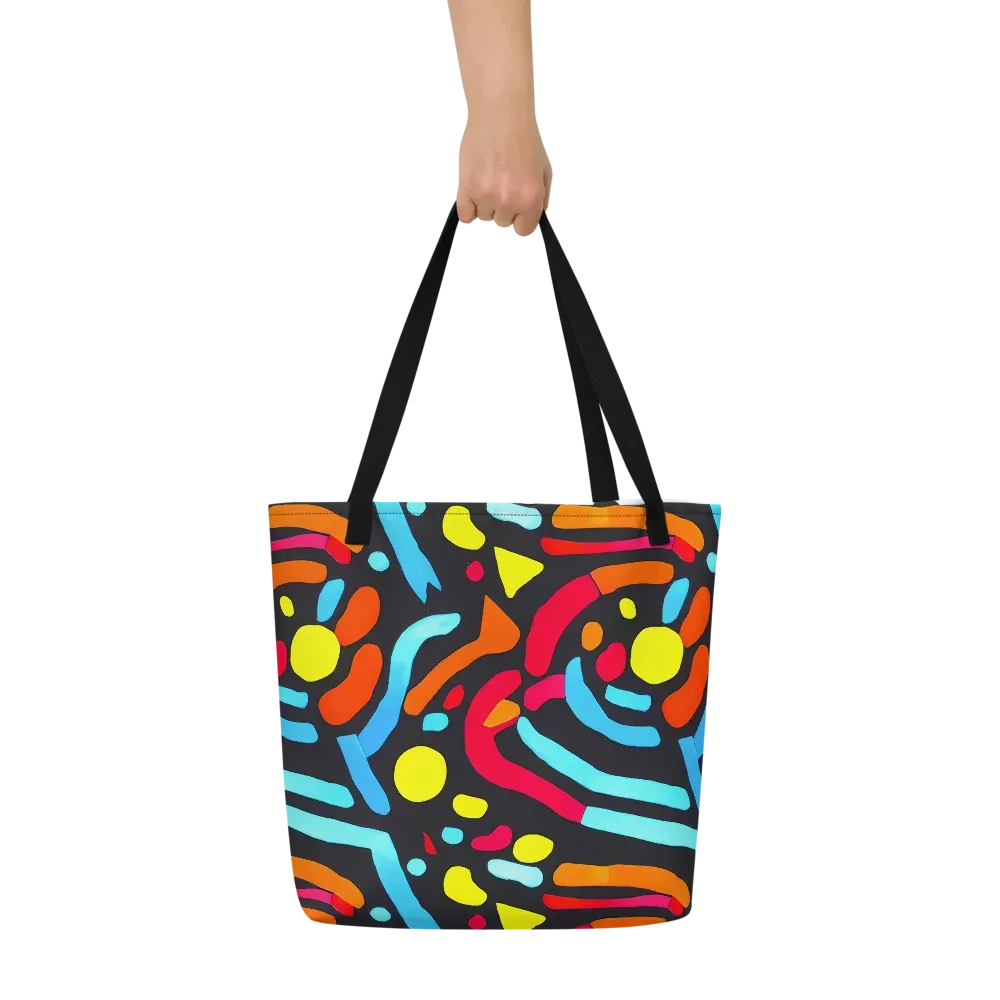 Midnight Stream on Large Tote Bag W/ Pocket — Front
