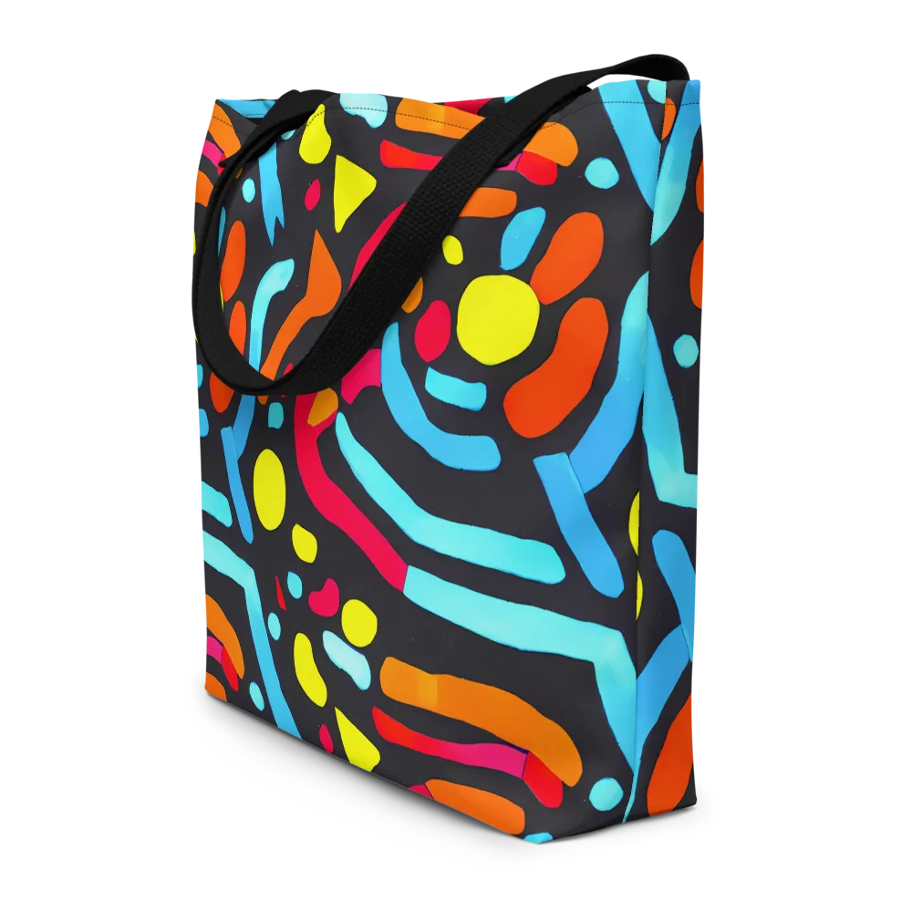 Midnight Stream on Large Tote Bag W/ Pocket — Front