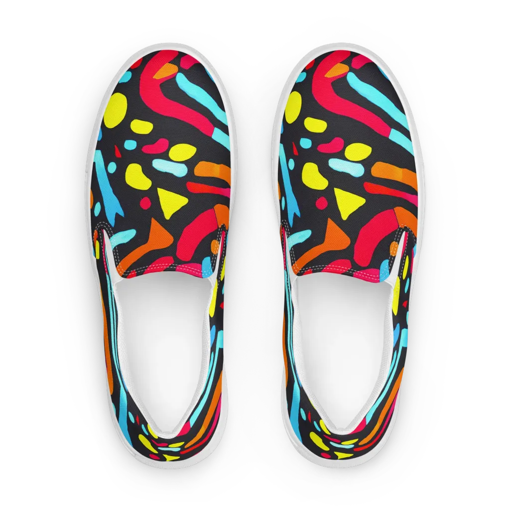 Midnight Stream on Women's Slip-On Canvas Shoes — Front