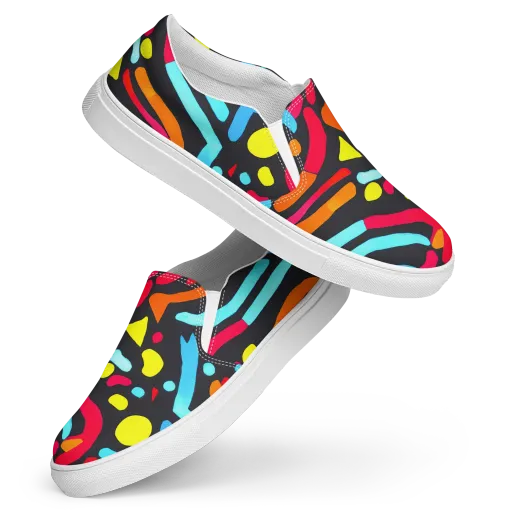 Midnight Stream on a Women's Slip-On Canvas Shoes