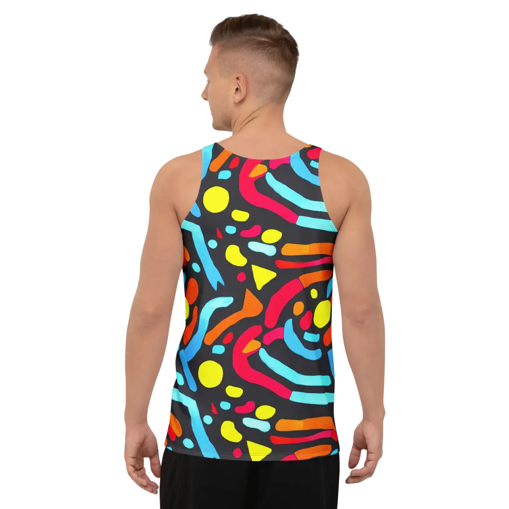 Midnight Stream on Men's Tank Top — Back