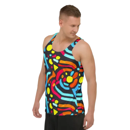 Midnight Stream on a Men's Tank Top