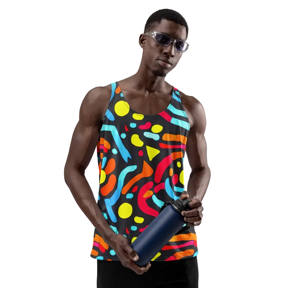 Midnight Stream on Men's Tank Top — Front