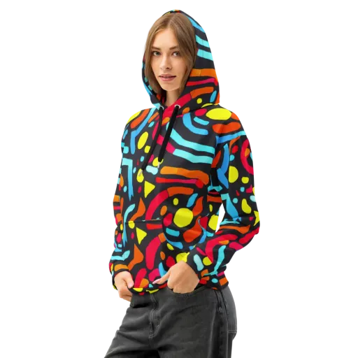 Midnight Stream on a Cotton Hoodie