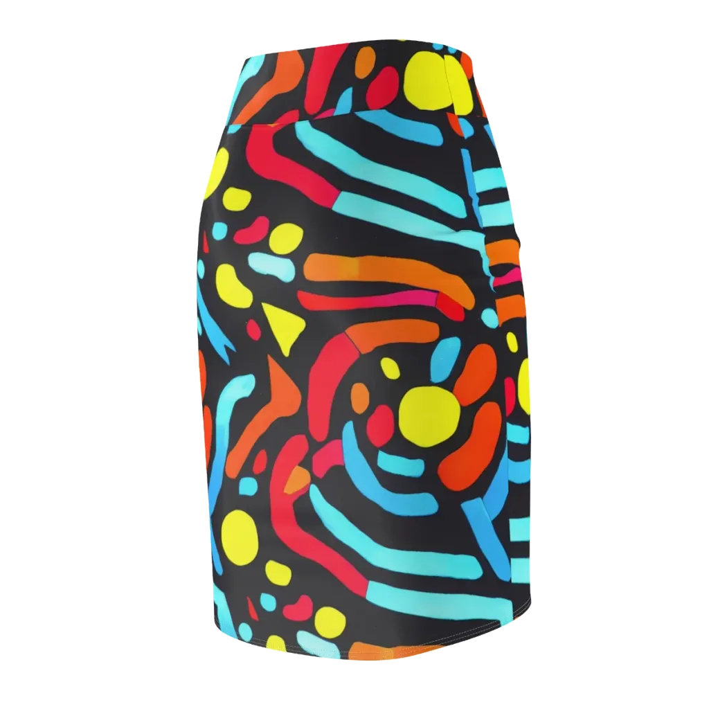 Midnight Stream on Pencil Skirt — Back Side
