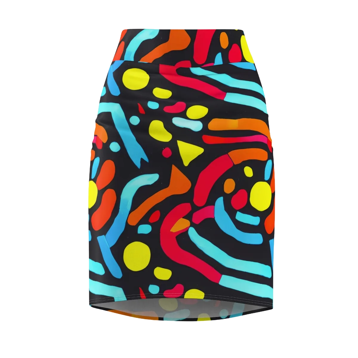Midnight Stream on Pencil Skirt — Front