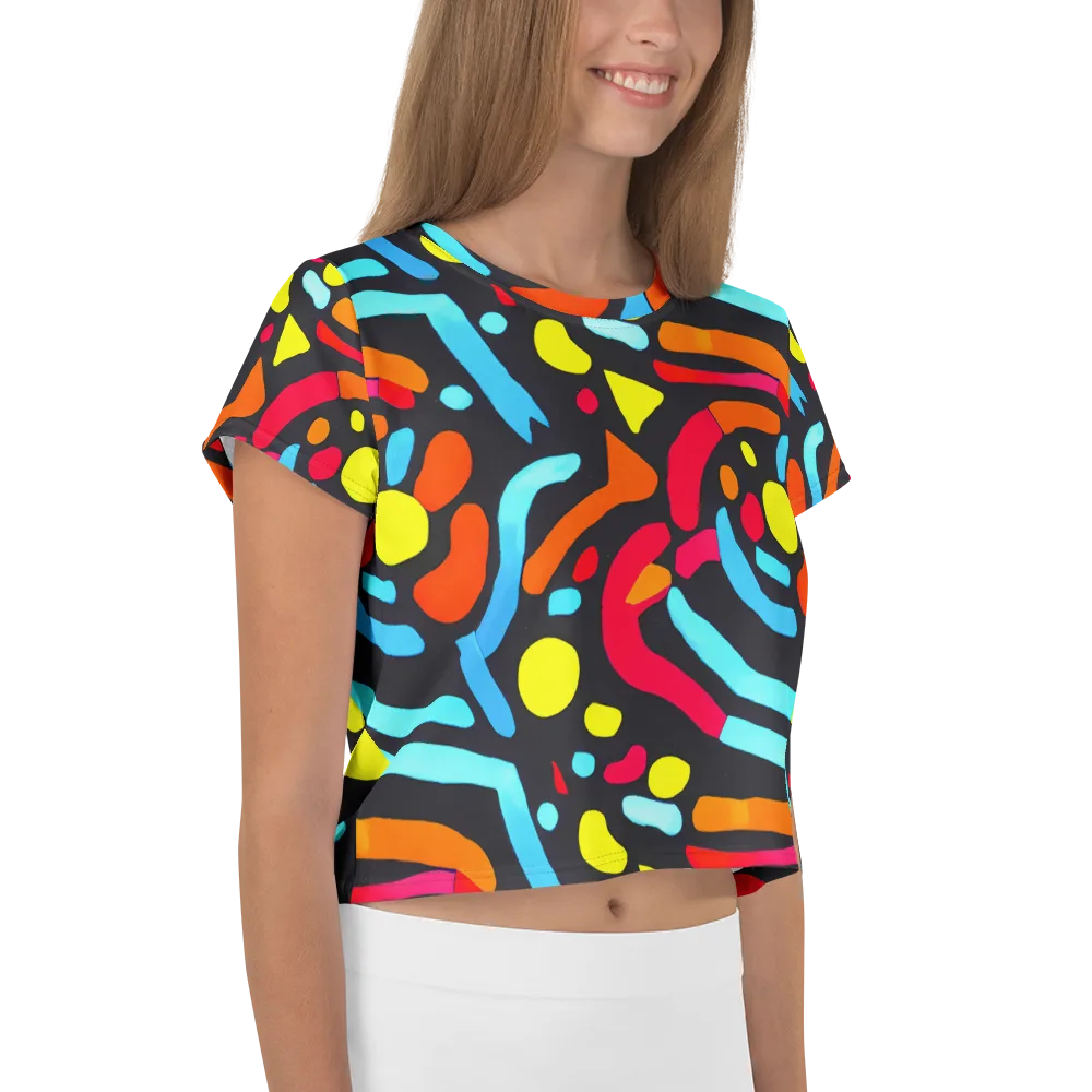 Midnight Stream on Crop Tee — Right