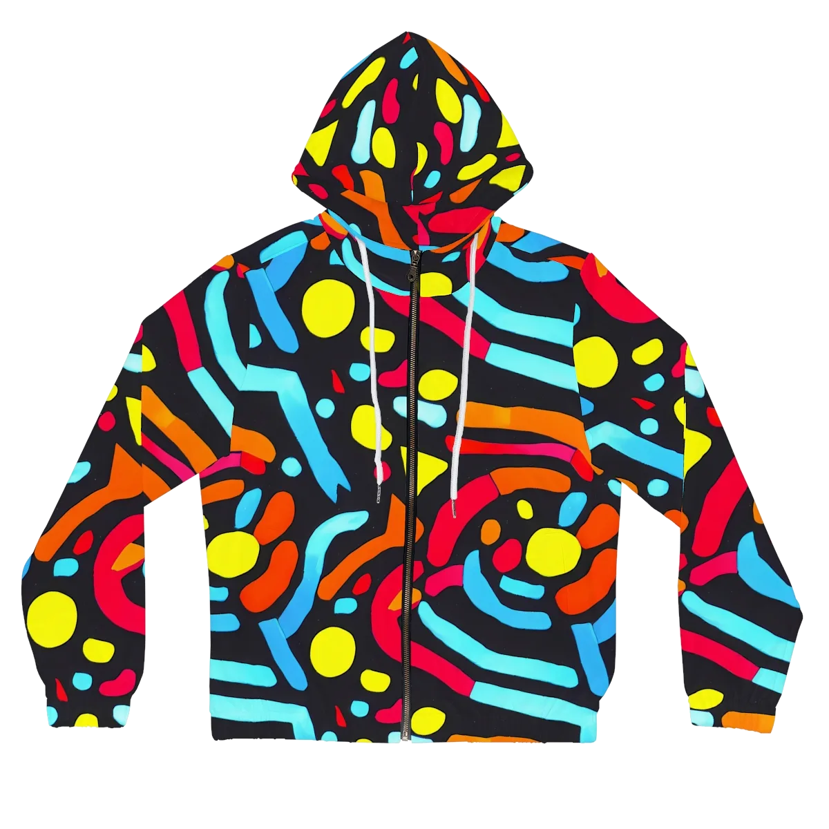 Midnight Stream on Women's Full-Zip Hoodie — Front