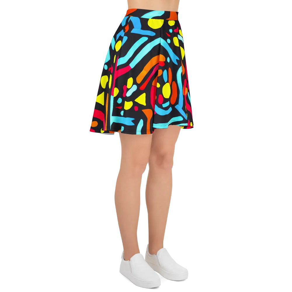Midnight Stream on Skater Skirt — Right