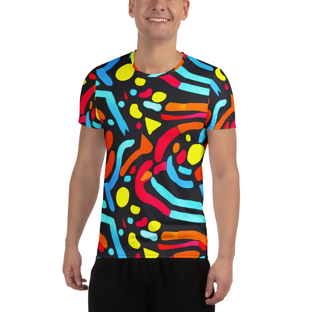 Midnight Stream on Men's Athletic T-Shirt — Front