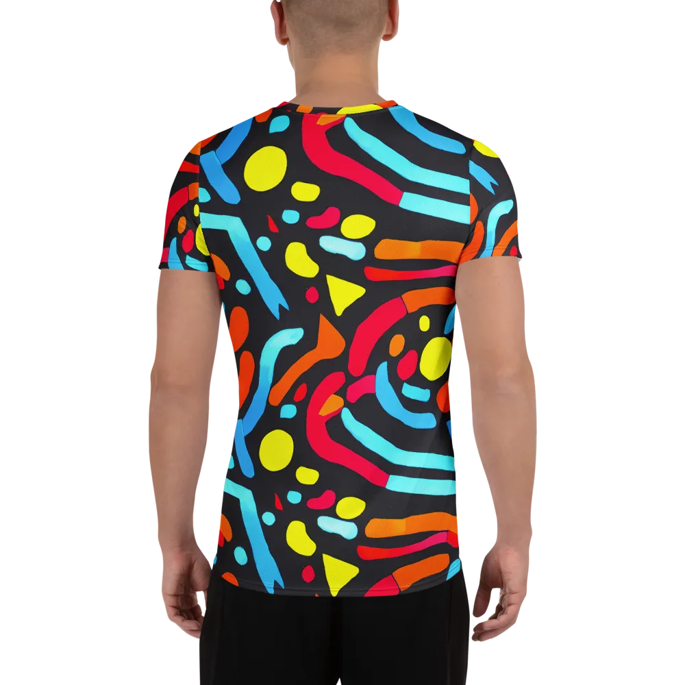 Midnight Stream on Men's Athletic T-Shirt — Back