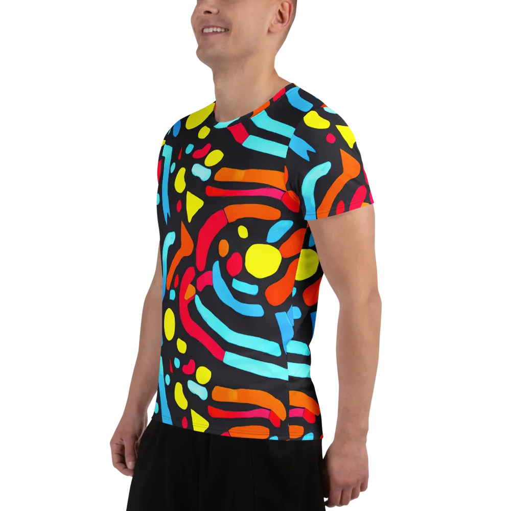 Midnight Stream on Men's Athletic T-Shirt — Left