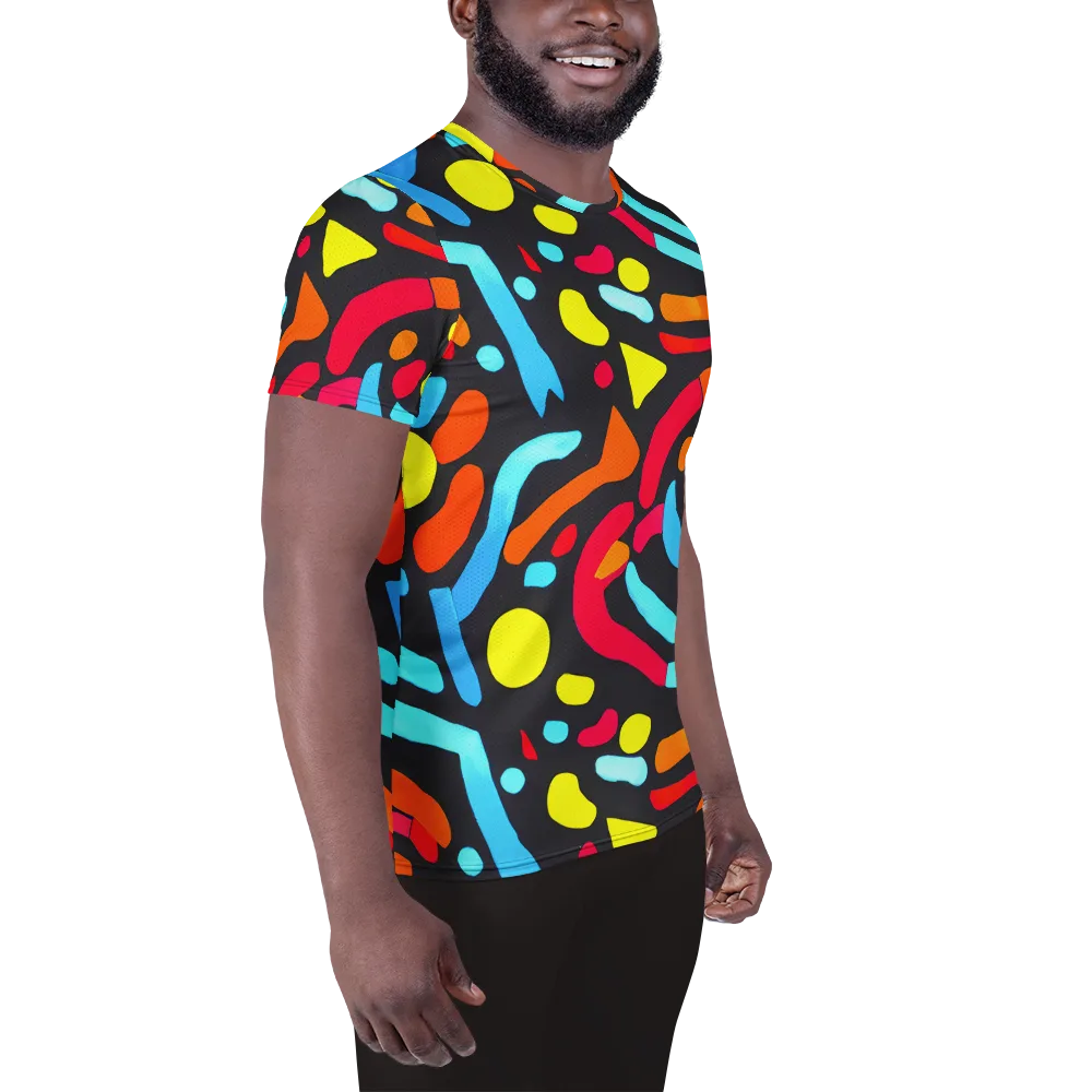 Midnight Stream on Men's Athletic T-Shirt — Right