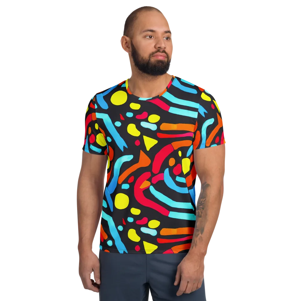 Midnight Stream on Men's Athletic T-Shirt — Front