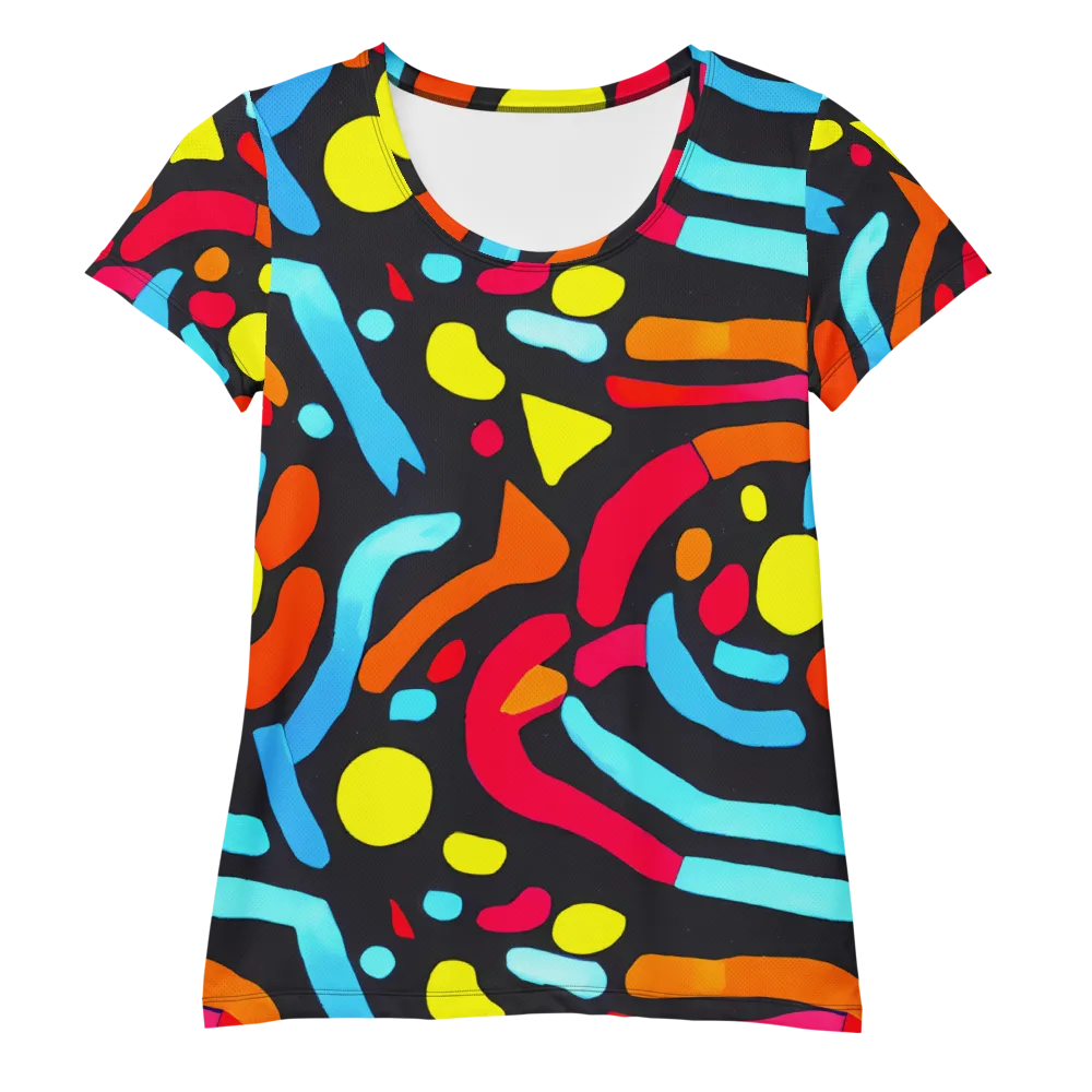 Midnight Stream on Women's Athletic T-Shirt — Front