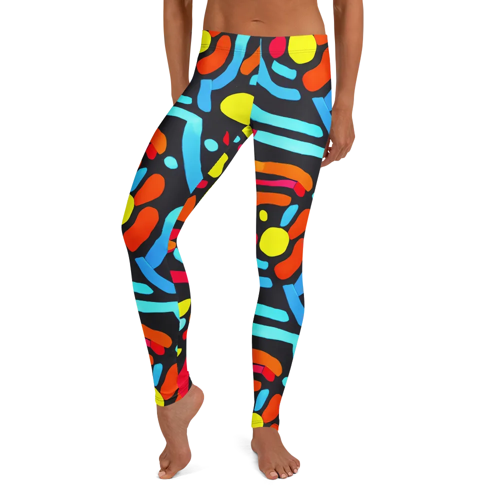Midnight Stream on Leggings — Front