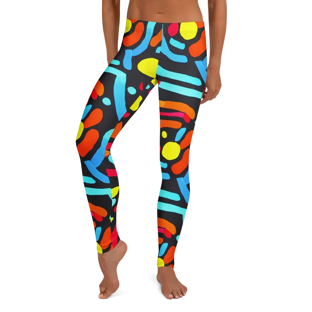 Midnight Stream on Leggings — Front