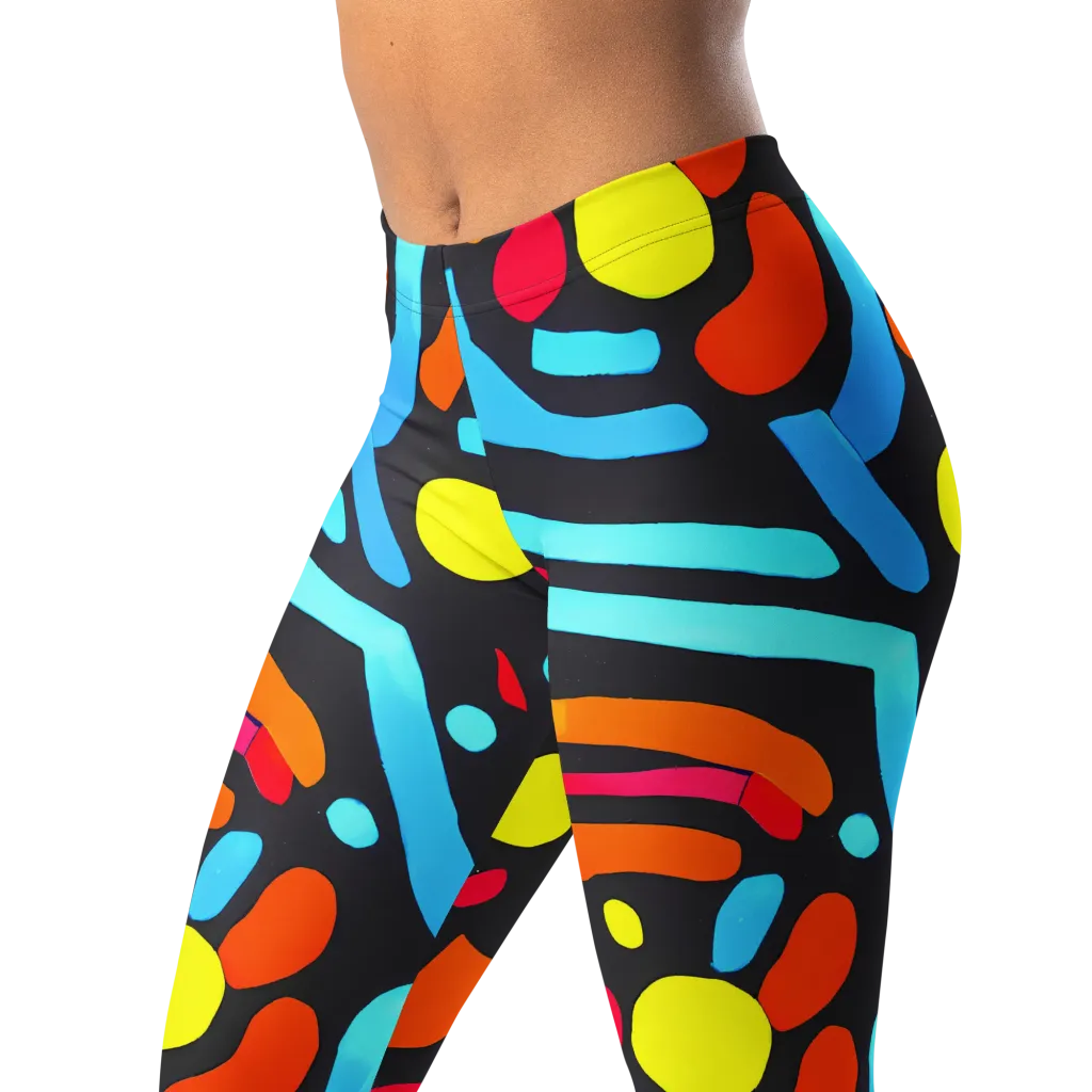 Midnight Stream on Leggings — Left Front