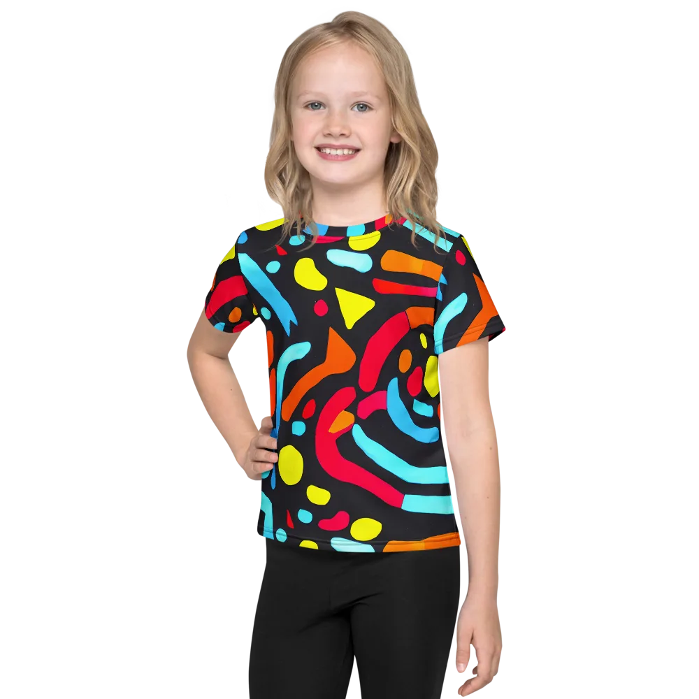 Midnight Stream on Kids Crew Neck T-Shirt — Front