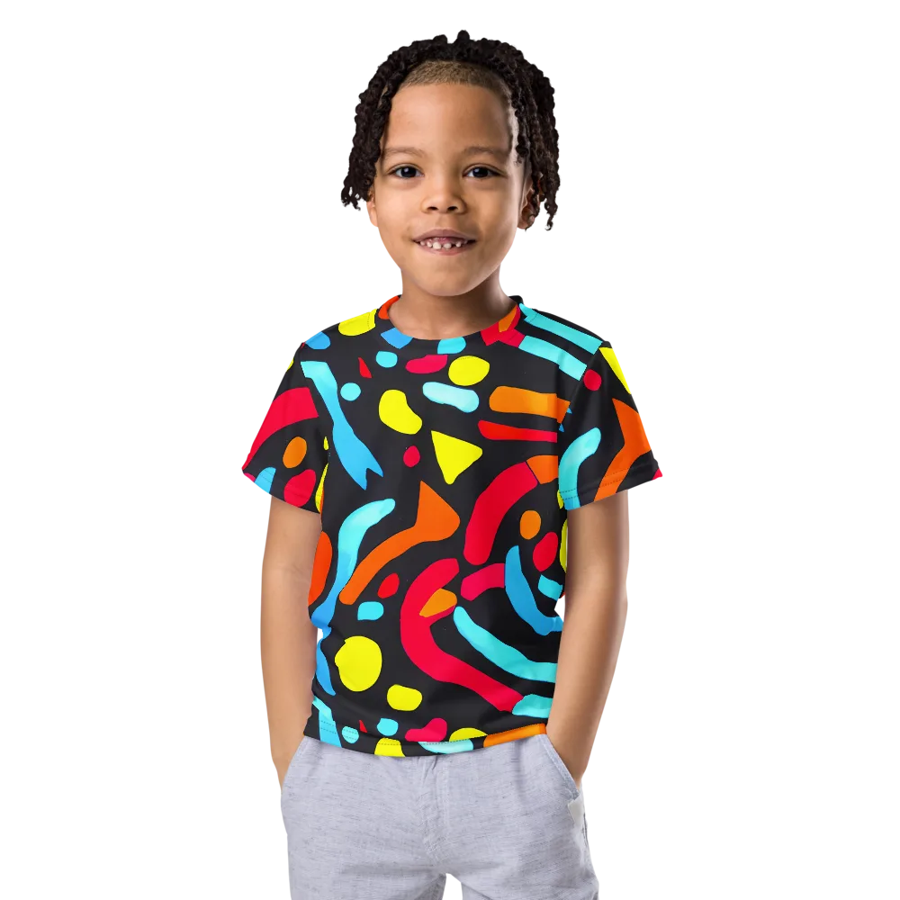 Midnight Stream on Kids Crew Neck T-Shirt — Front