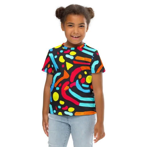Midnight Stream on a Kids Crew Neck T-Shirt