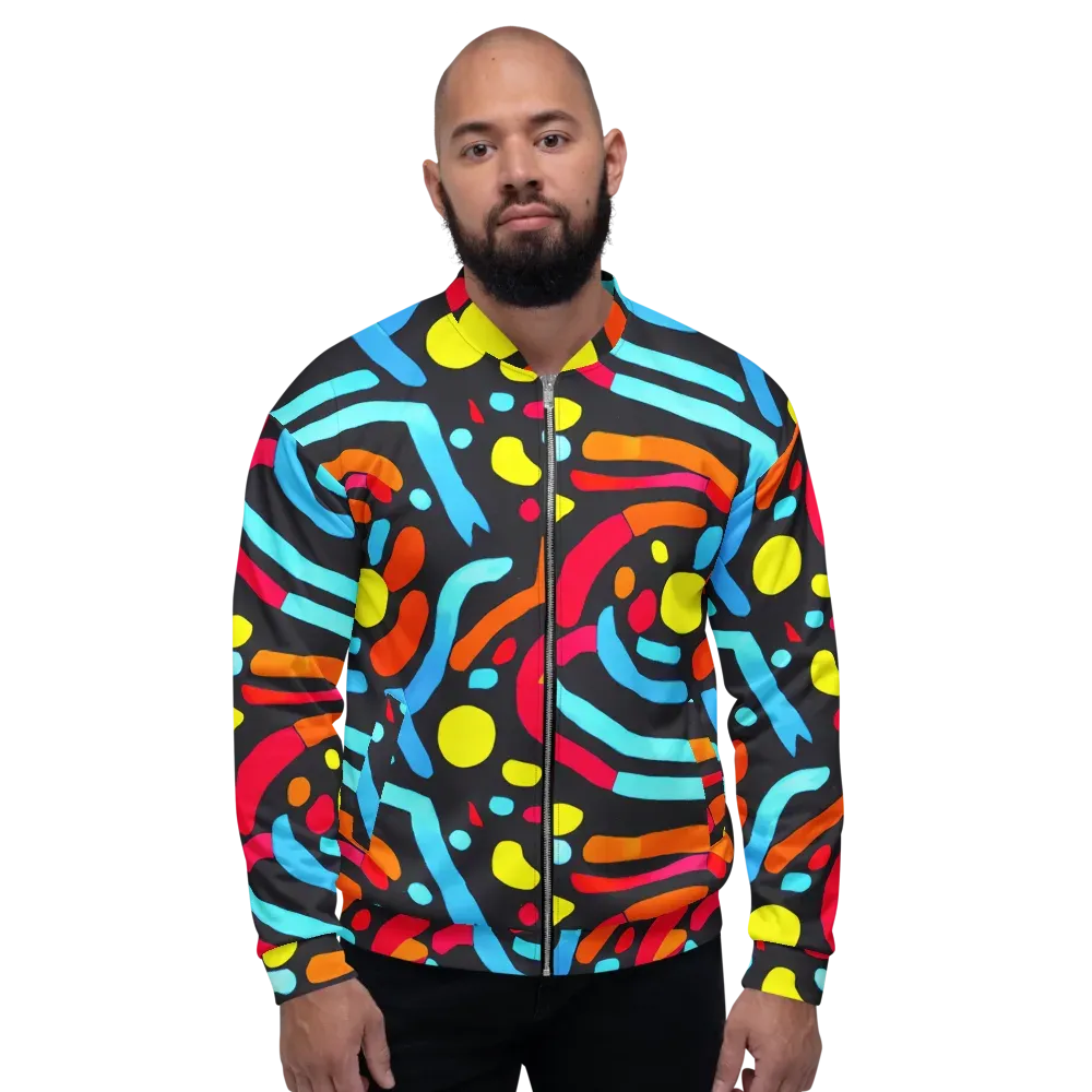 Midnight Stream on Bomber Jacket — Front
