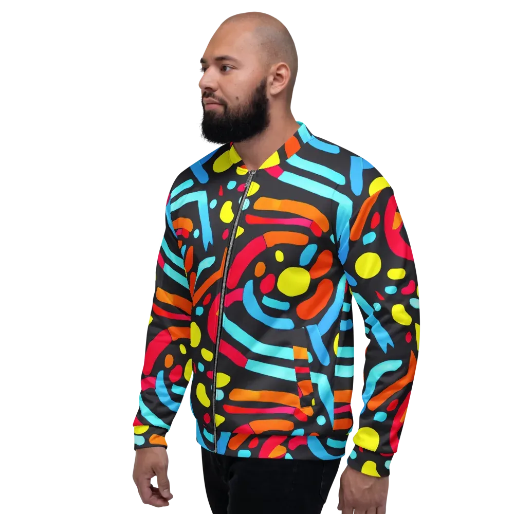 Midnight Stream on Bomber Jacket — Left