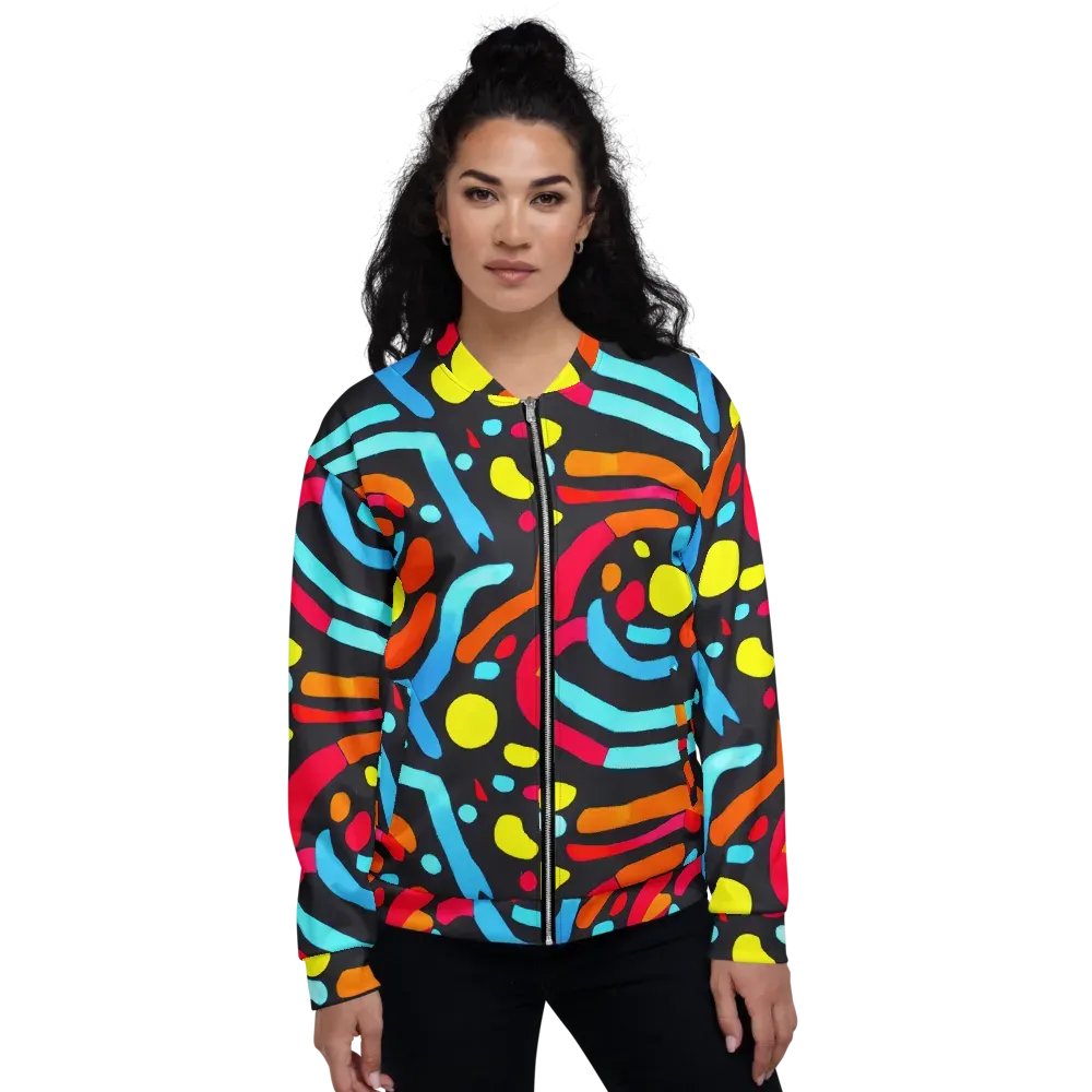 Midnight Stream on Bomber Jacket — Front