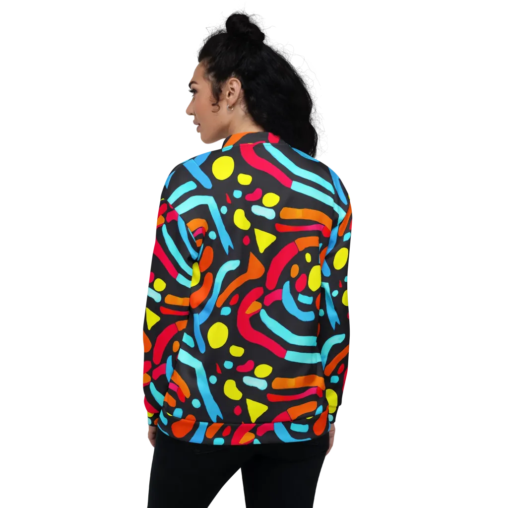 Midnight Stream on Bomber Jacket — Back
