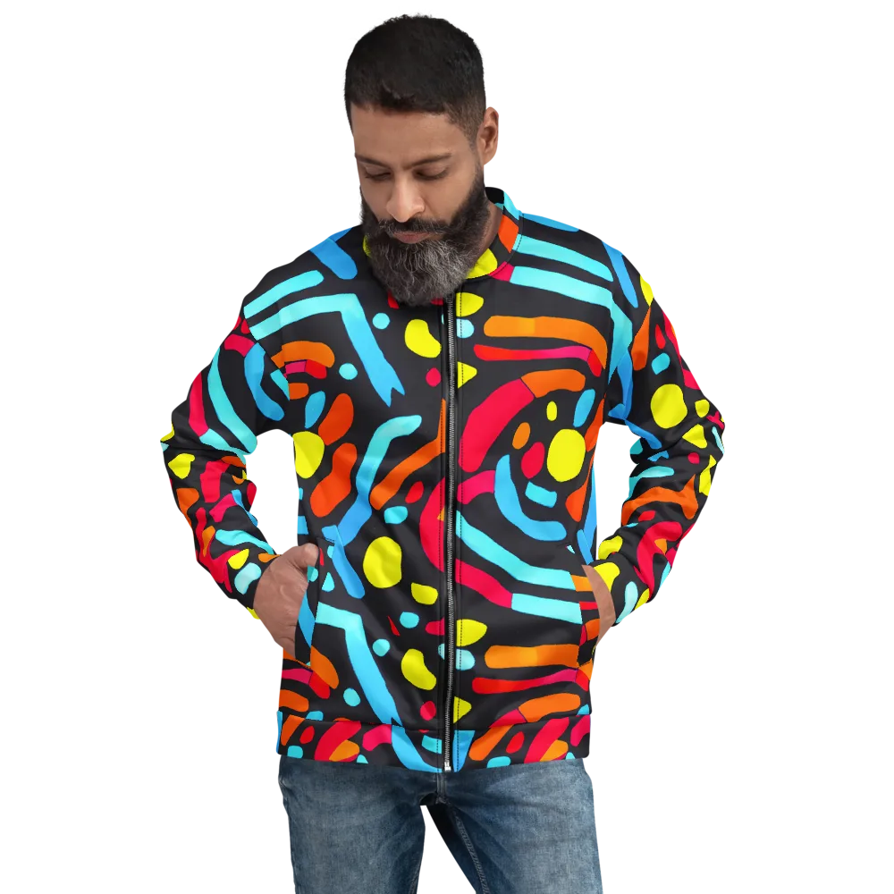 Midnight Stream on Bomber Jacket — Front