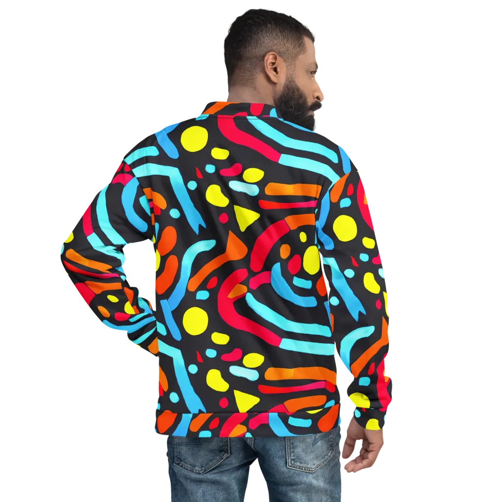 Midnight Stream on Bomber Jacket — Back