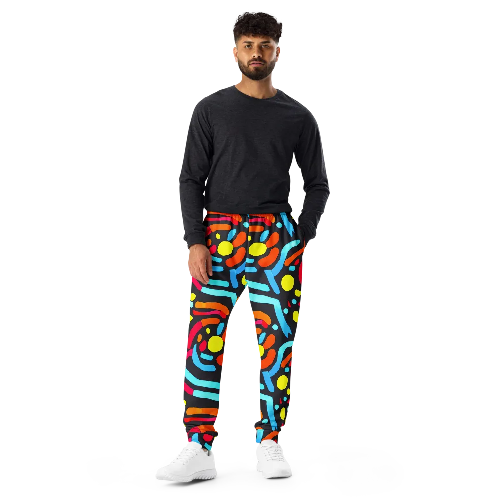 Midnight Stream on Men's Joggers — Front